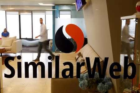 The logo of Internet data firm SimilarWeb is seen at their offices in Tel Aviv, Israel July 4, 2016. REUTERS/Baz Ratner