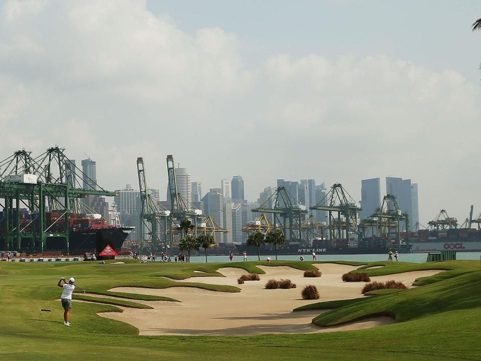 A golfer at Sentosa Golf Club in 2014.