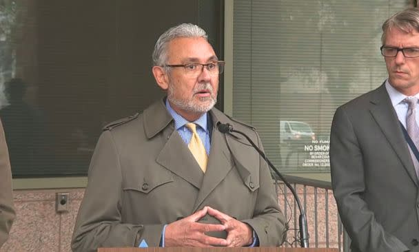 PHOTO: Bexar County District Attorney Joe Gonzales announces indictment of former San Antonio police officer James Brennand at a press conference, Dec. 1, 2022. (KSAT)