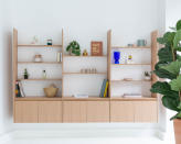 <p> From kitchen shelving to living room shelving, many of us have shelving in our home, a go-to storage idea that can both stash and display our personal items with ease. </p> <p> Whether you are exploring bookcases for a study, or want to create a central shelving unit in a living room, this Ikea bookcase hack from Plum creates an innovative mix of open and closed storage, with the wooden shelving design establishing a timeless appeal. </p> <p> Crafted from Ikea Metod frames, and then dressed with panels and fronts in natural oak from Plum Living, the design establishes a clean, simple look that can integrate into homes of all styles. </p>