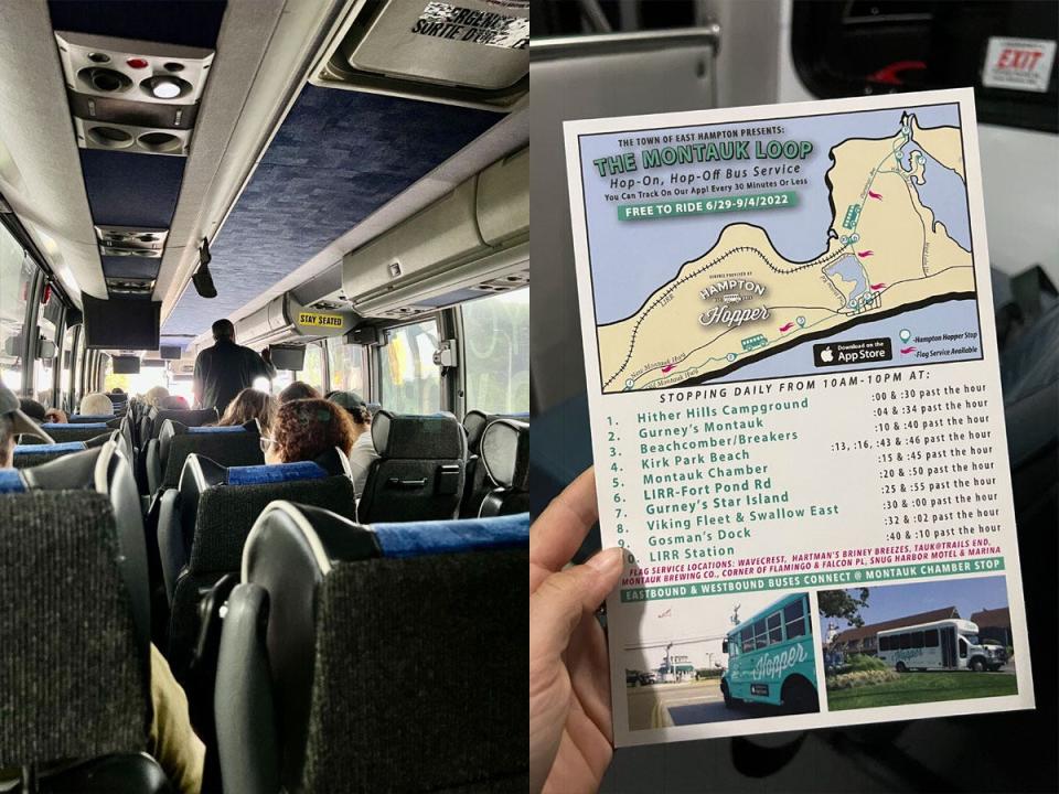 jitney bus and hamptons hopper route
