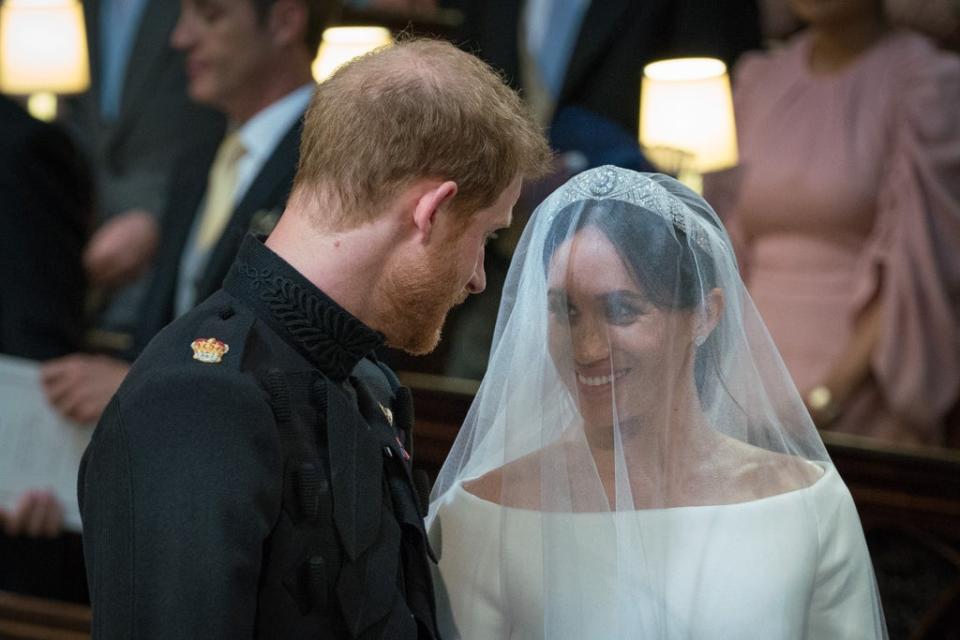 Harry and Meghan on their wedding day (Dominic Lipinski/PA) (PA Archive)