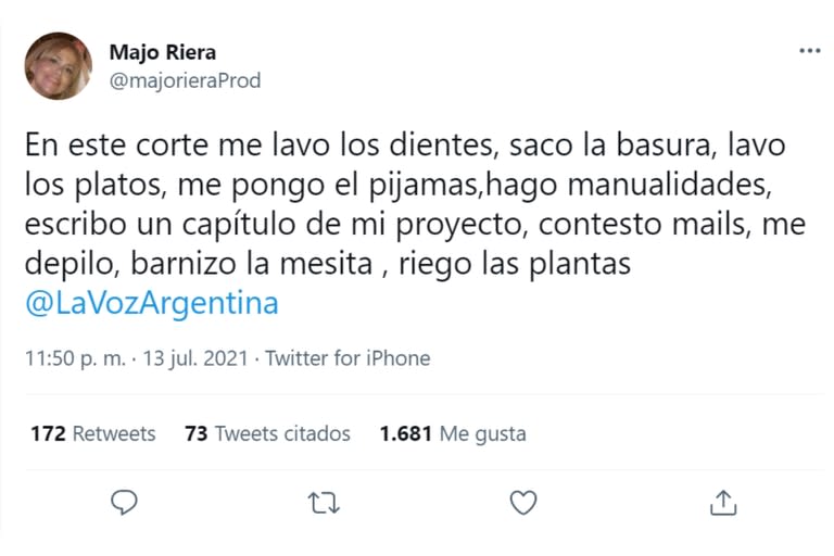 La queja de la madre de Lali Espósito en Twitter