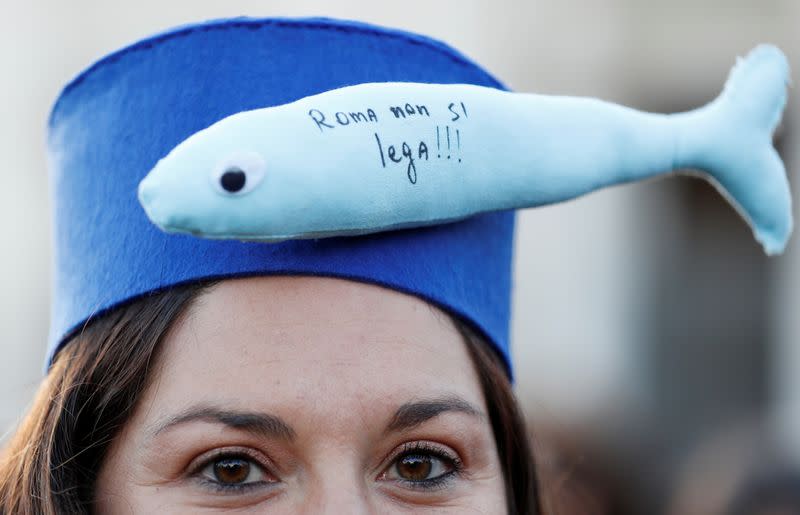 Demonstration held by "the sardines" in Rome