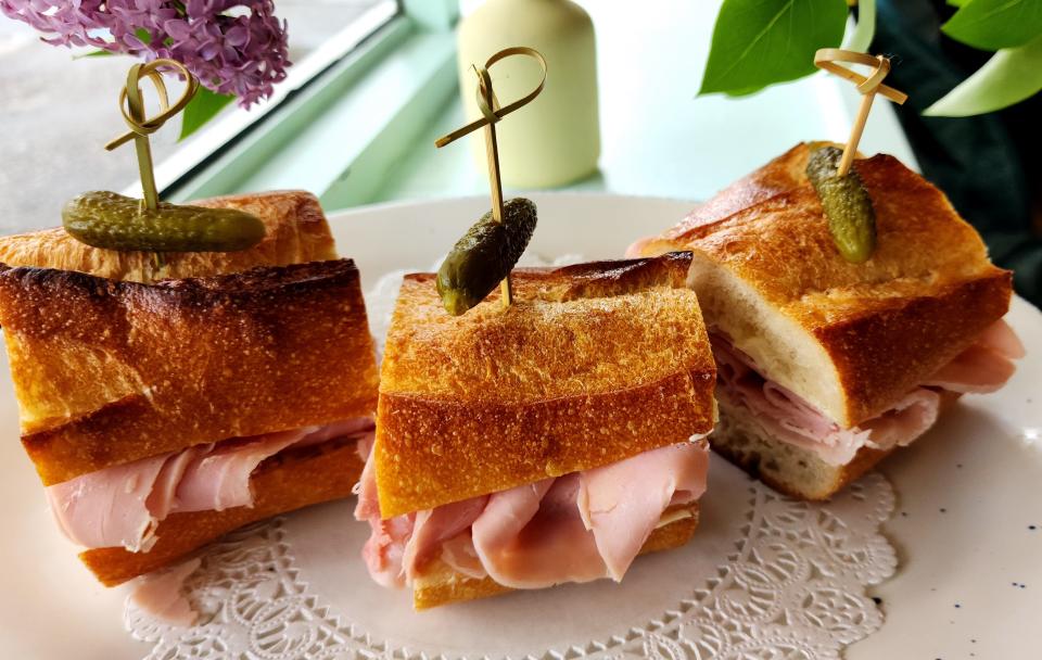 The Ham & Butter sandwich on crusty French bread, Jambon Beurre, is a classic bistro dish on the menu at Frank & Laurie's.