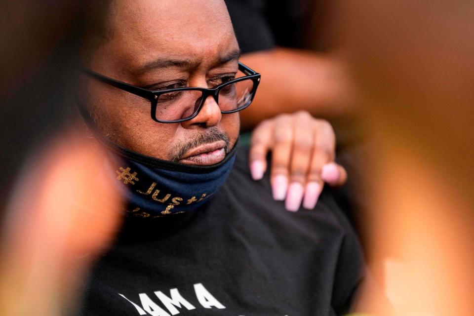 Jacob Blake Sr., father of Jacob Blake, looks on during a rally against racism and police brutality in Kenosha, Wisconsin (AFP via Getty Images)