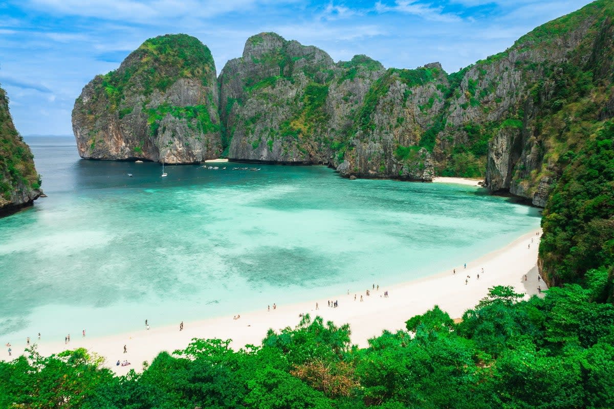 Maya Bay in Thailand was closed from August to October this year due to overcrowding (Shutterstock / ltdedigos)