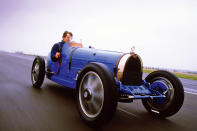 <p>A perfectly formed 1920s race car, from horseshoe radiator to tapered tail, its fuselage of body slung between wheels of sculptural beauty. Exquisite.</p>