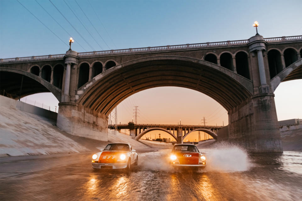 Magnus Walker Porsche race LA River