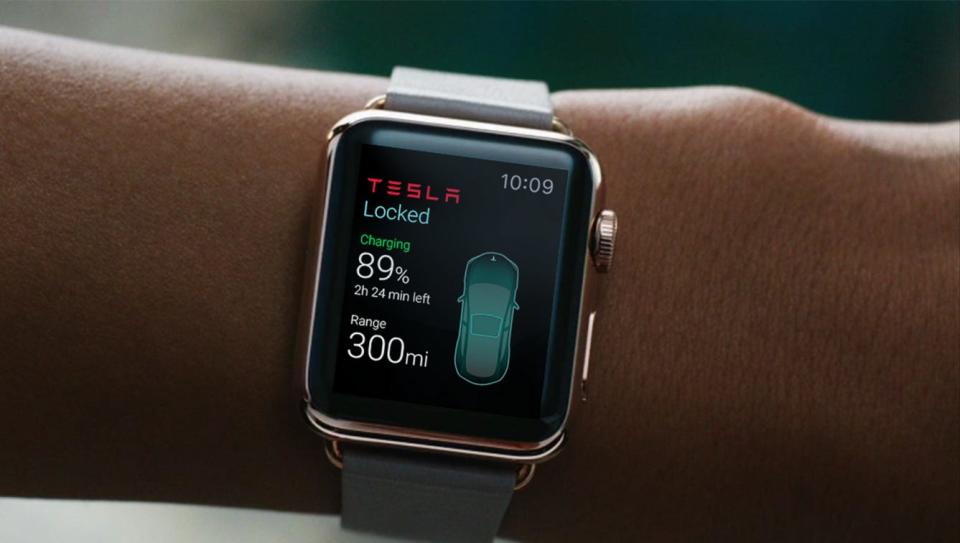 Tesla Apple Watch app