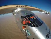 Selfie picture shows Swiss pioneer Bertrand Piccard during the last leg of the round the world trip with Solar Impulse 2 over the Arab peninsula July 25, 2016. Picture taken July 25, 2016. Jean Revillard, Bertrand Piccard/SI2/Handout via Reuters