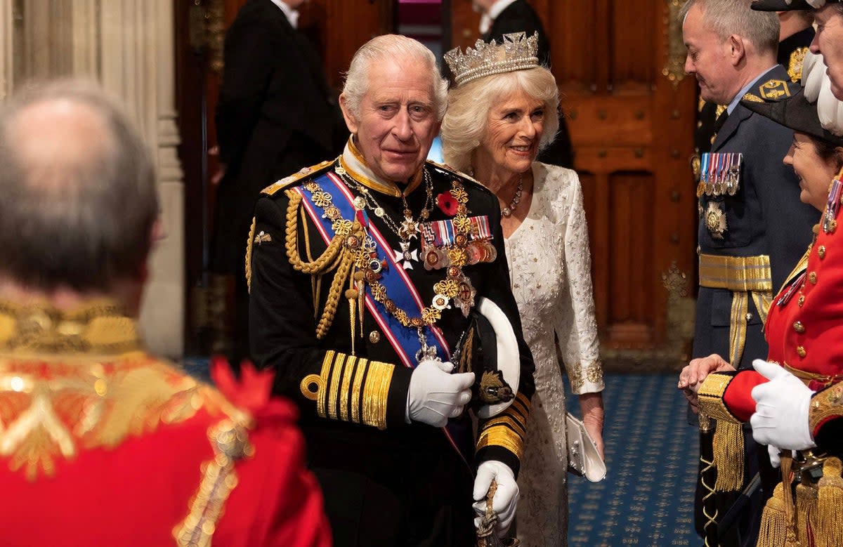 King Charles III and Queen Camilla at the State Opening of Parliament onNovember 7 (via REUTERS)