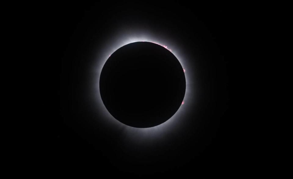 The total eclipse is seen at Bowling Green University in Bowling Green, Ohio.