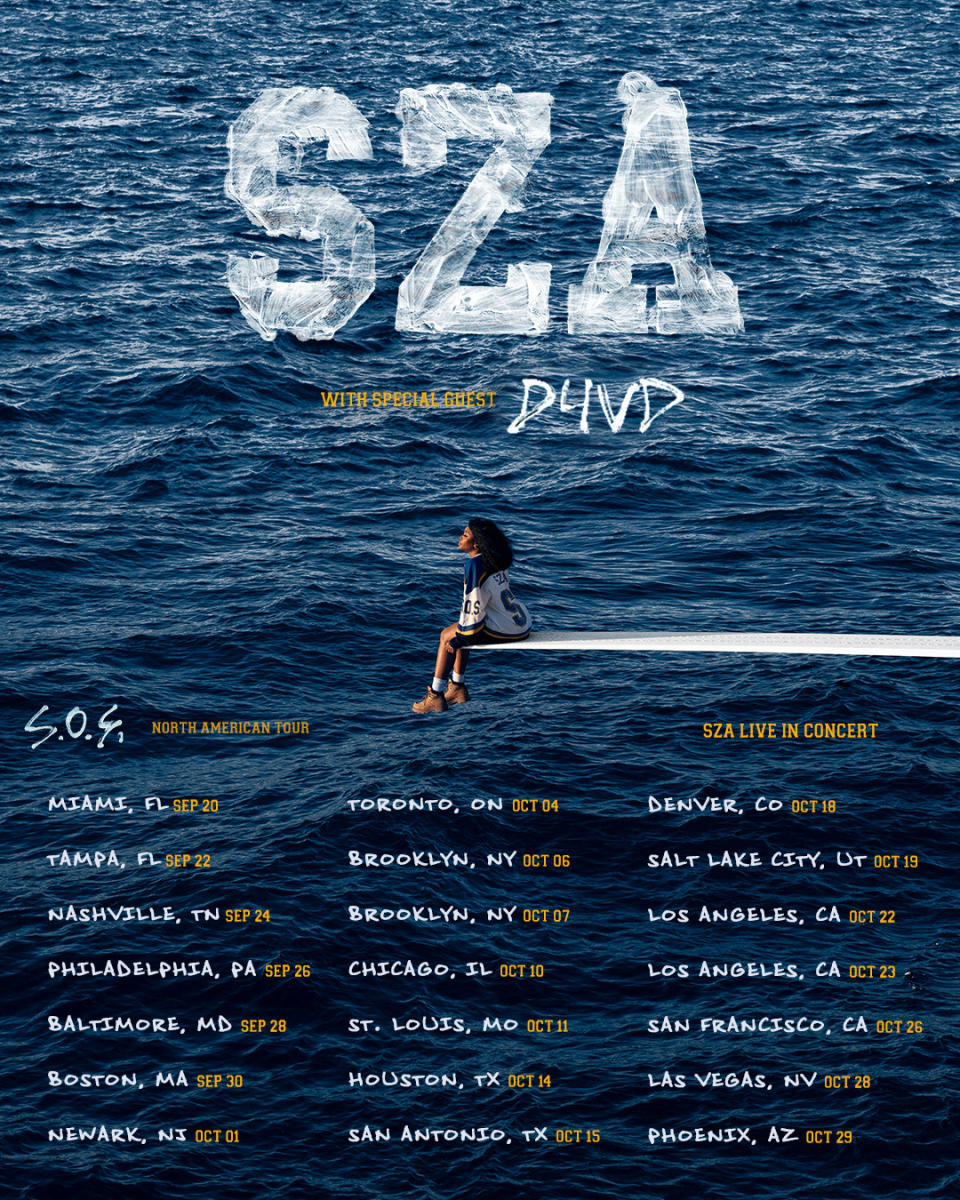 SZA SOS Tour second leg announcement