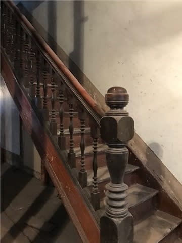 <p>The home does have some fantastic details, like this vintage bannister on the staircase. </p>