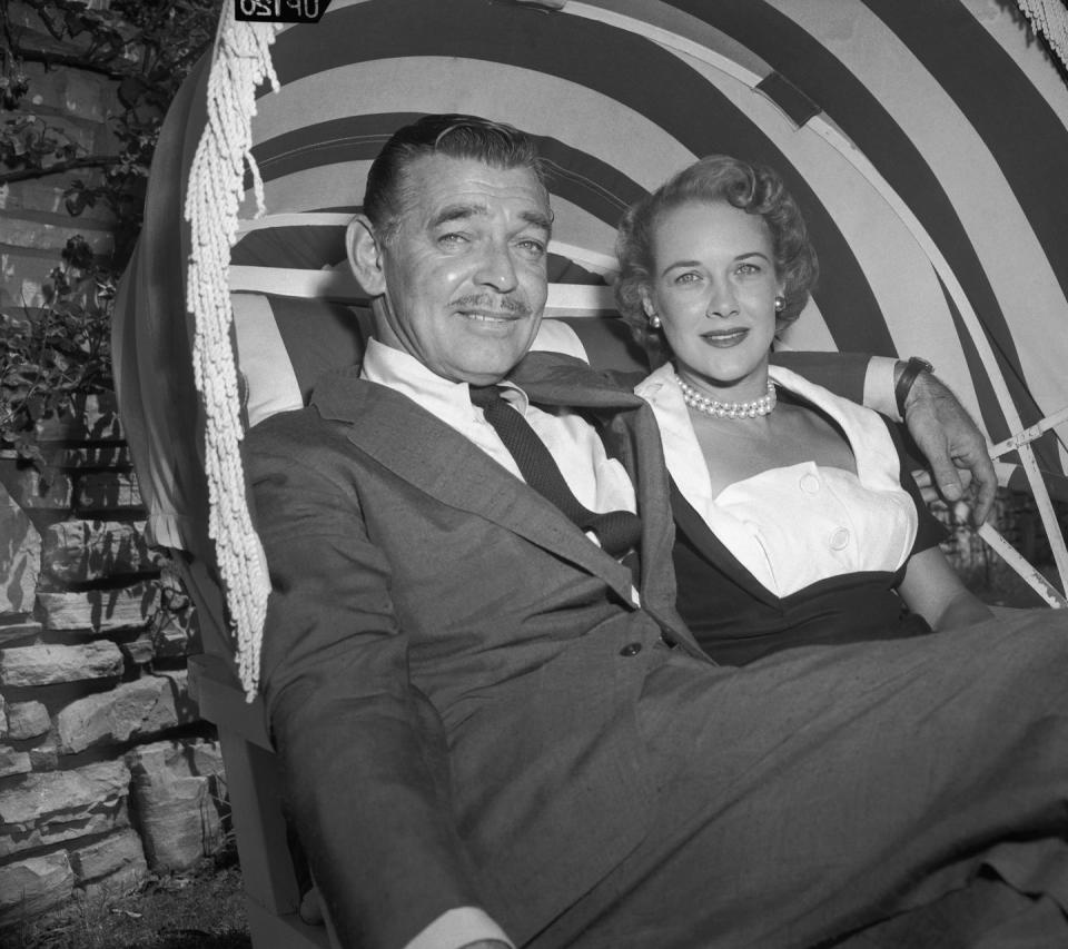 1955: Clark Gable and Kay Spreckels