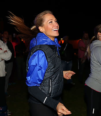 Think it’s hard to fit in quality meals during a hectic day? Model, actress, health advocate Erika Heynatz, pictured here taking part in the recent Nike She Runs event in Sydney, shares how she maintains her energy levels on a busy schedule.