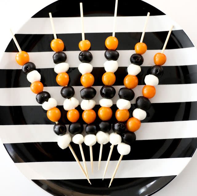 25) Halloween Antipasto Skewers