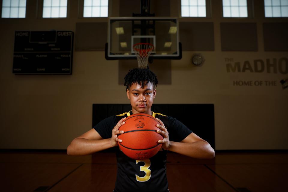 Oyler's Tatiyana Canady, pictured, Thursday, March 11, 2021, at the school in the Lower Price Hill neighborhood of Cincinnati.