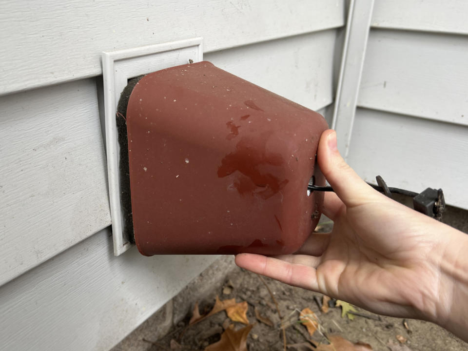 Place an insulated cover over your garden hose spigot.<p>Emily Fazio</p>