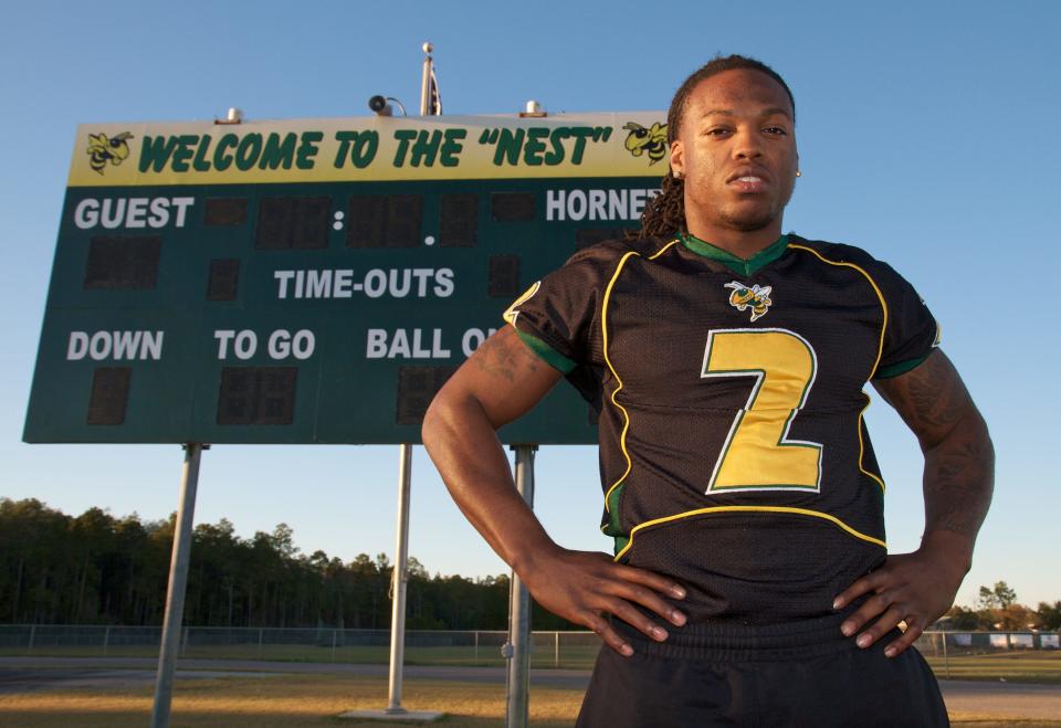 Florida Times-Union All-First Coast offensive player of the year and Super 24 player of the year for high school football Derrick Henry is pictured at Yulee High School on December 18, 2012. [Woody Huband/Jacksonville.com]
