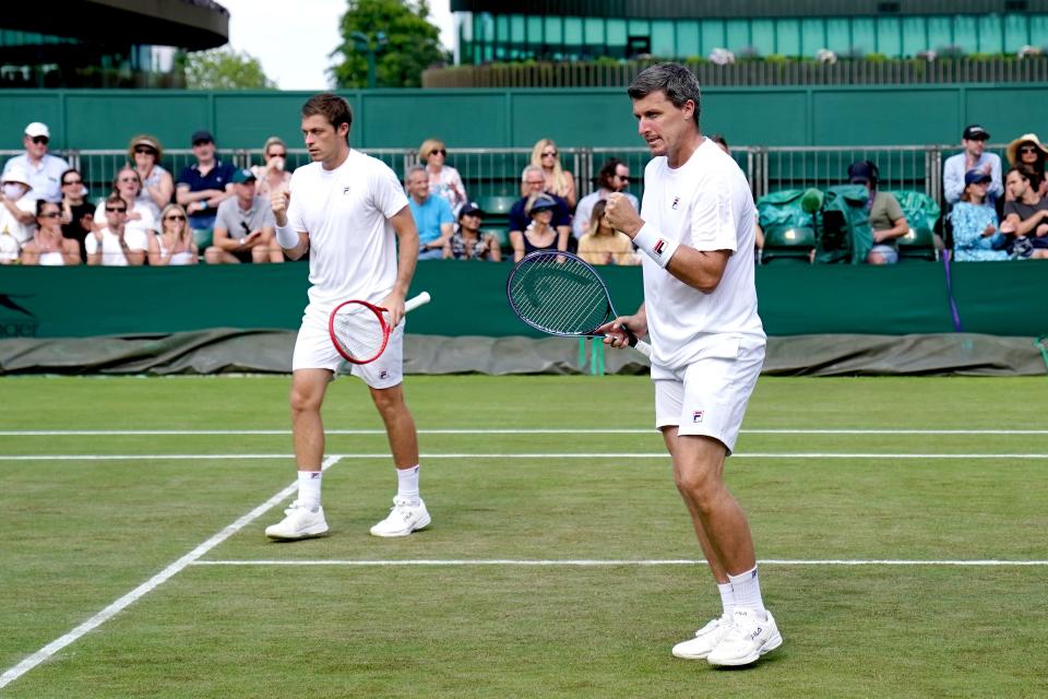 Ken Skupski, right, is his younger brother Neal’s coach (John Walton/PA) (PA Archive)