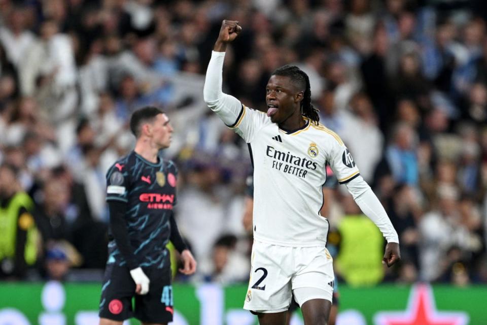 Camavinga celebrates Real’s first goal (Getty Images)