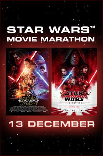 Star Wars Marathon. Credit: Golden Village Cinemas