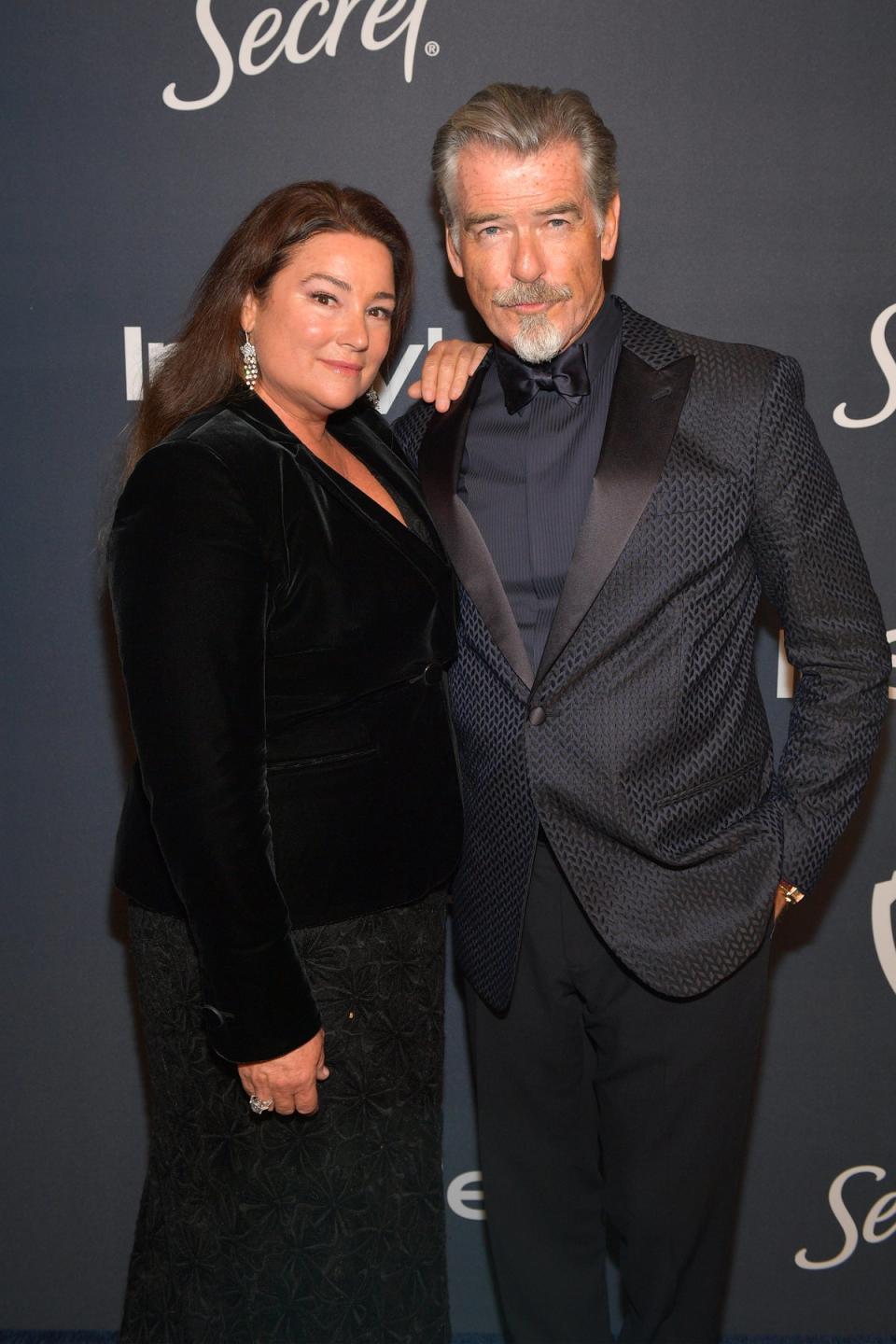 Pierce Brosnan was granted an emergency restraining order against a woman he alleges is ‘stalking’ him and his family. Pictured with wife Keely Shaye Smith (Getty Images for InStyle)