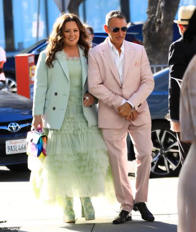 <p>Hollywood To You/Star Max/GC Images</p> Melissa McCarthy and Adam Shankman on April 28, 2024