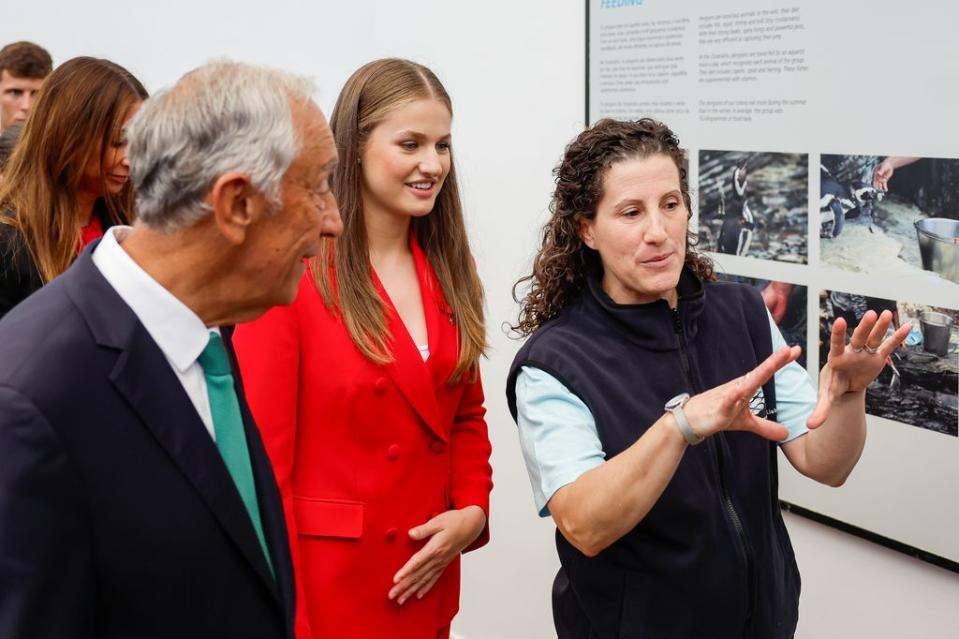 La princesa de Asturias durante su visita al Oceanario de Lisboa