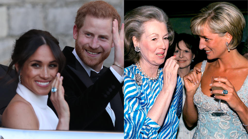 The duke and duchess found several ways to honor Diana on their wedding day. (Getty Images)