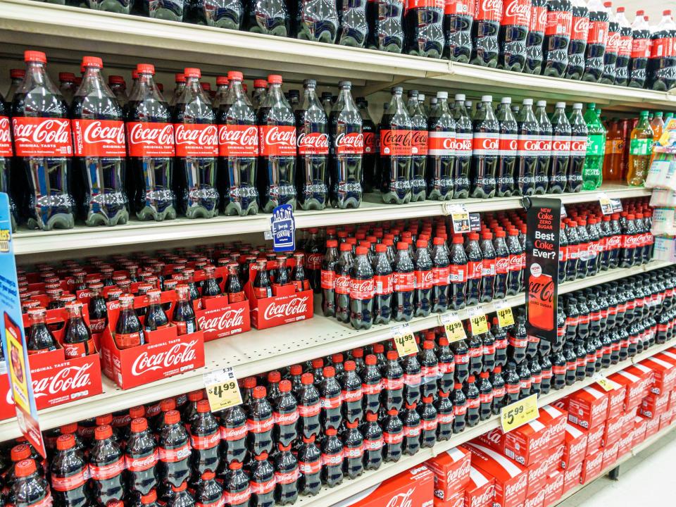 Orlando, Florida, Winn-Dixie grocery store, Coca Cola aisle.