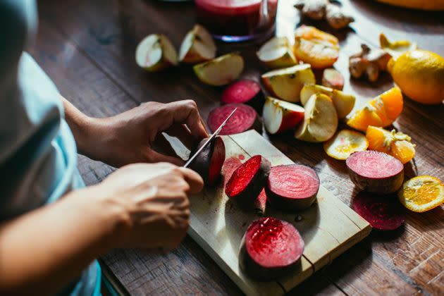 Fiber-rich foods like beets can help with painful period cramps. (Photo: Westend61 via Getty Images)