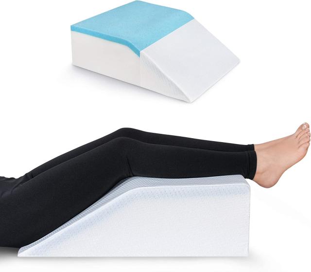 Leg Elevation Wedge Pillow With Full Memory Foam Top, High Density Leg Rest  Elevating Pillow- Relieves and Recovers Foot and Ankle Injury, Leg Pain,  Hip and Knee Pain, for Blood Circulation 