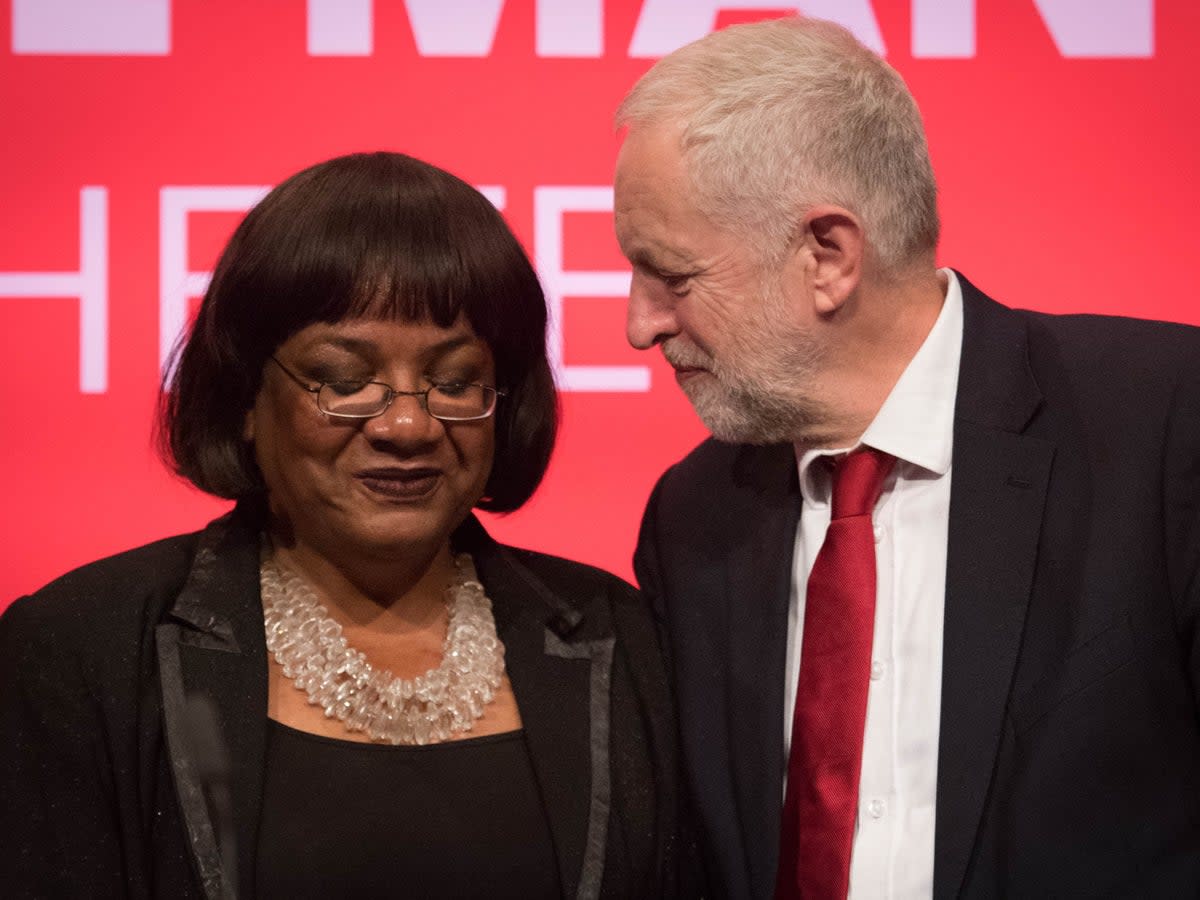 Diane Abbott served as shadow home secretary under Jeremy Corbyn (PA)