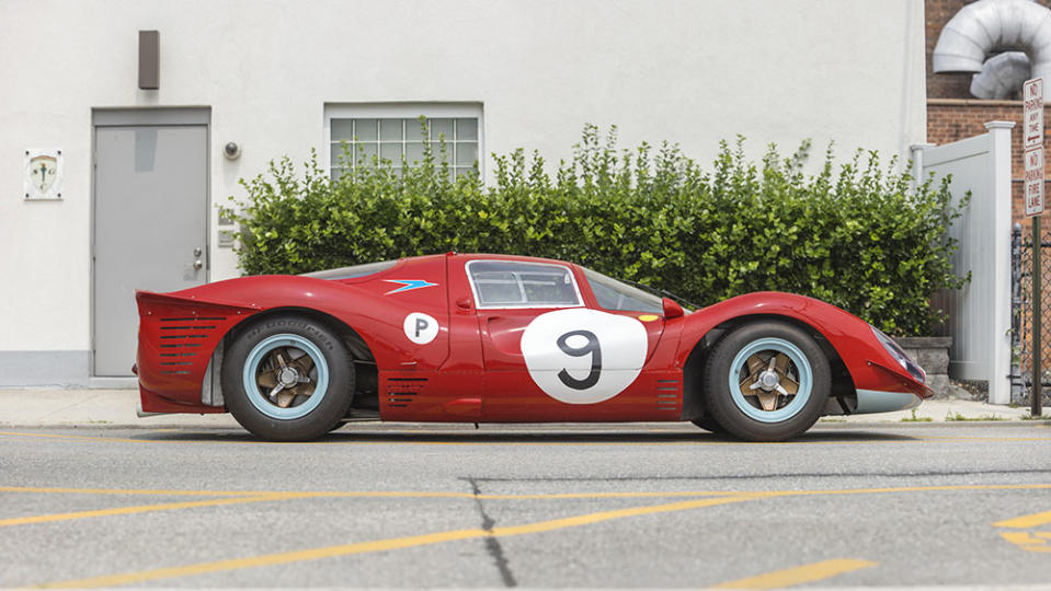 The 1967 Ferrari 412 P Berlinetta from the side