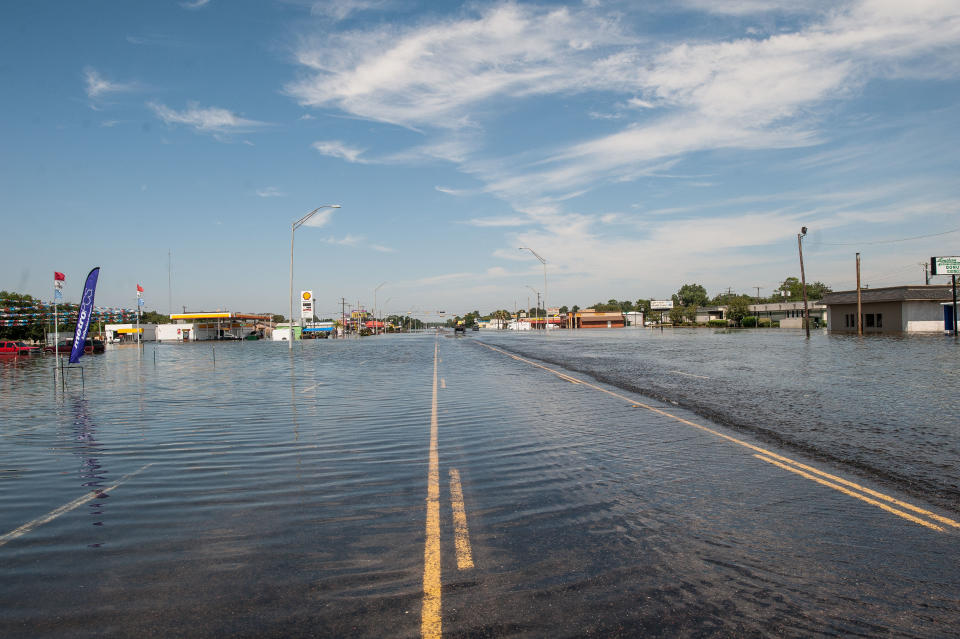 Memorial Drive in Port Arthur on Thursday morning.