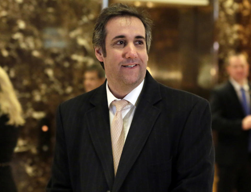 Michael Cohen, an attorney for Donald Trump, arrives in Trump Tower in New York on Dec. 16, 2016. (AP)