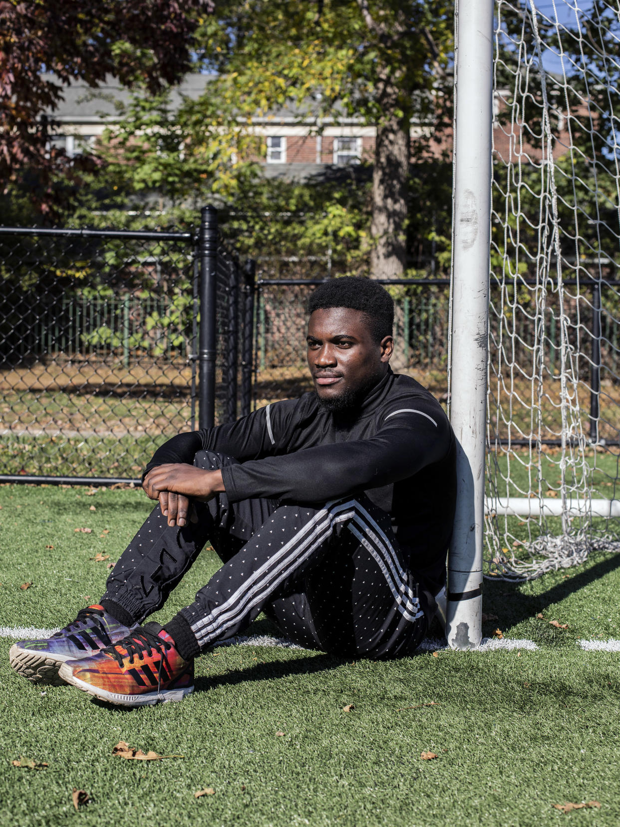 Samuel Ansah, de 21 años, inmigrante proveniente de Ghana que estudia Informática en la Universidad de la ciudad de Nueva Jersey, en Orange, Nueva Jersey, el miércoles 14 de octubre de 2020. (Bryan Anselm/The New York Times)