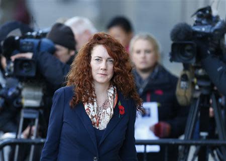 Former News International chief executive Rebekah Brooks arrives at the Old Bailey courthouse in London November 4, 2013. REUTERS/Andrew Winning