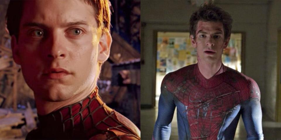 Tobey Maguire and Andrew Garfield Spider-Man