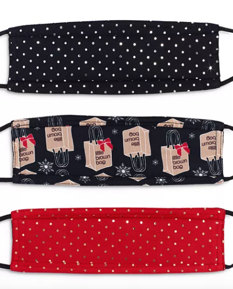 Bloomingdale's Echo Holiday Little Brown Bag & Dot Face Masks, Set of 3