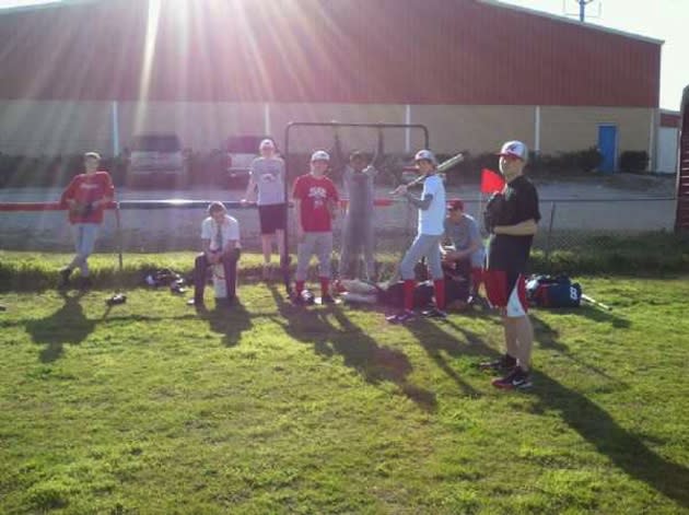 The Highlands School baseball team at practice — The Highlands School