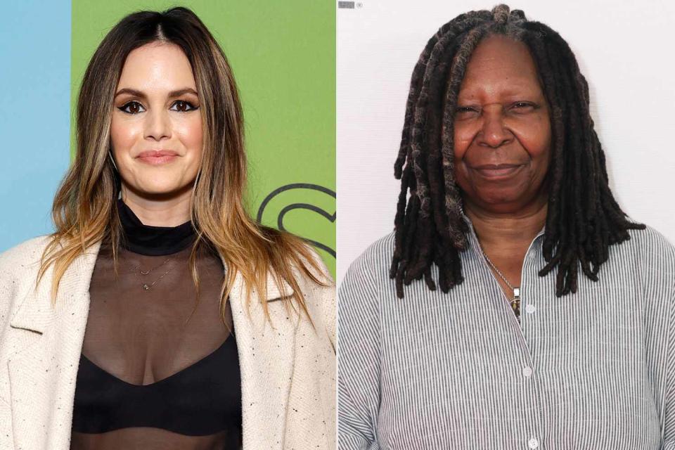 <p>Jason Kempin/Getty; Michael Loccisano/Getty </p> Rachel Bilson (left) at a screening during SCAD TVFEST 2023 in Atlanta, Georgia and Whoopi Goldberg (right) at an event for the Tribeca Festival in June 2023