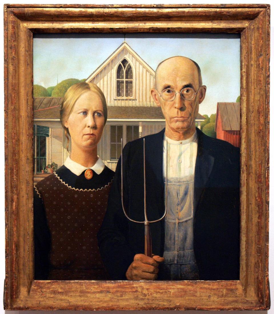 Grant Wood’s “American Gothic” painting features a house in Eldon