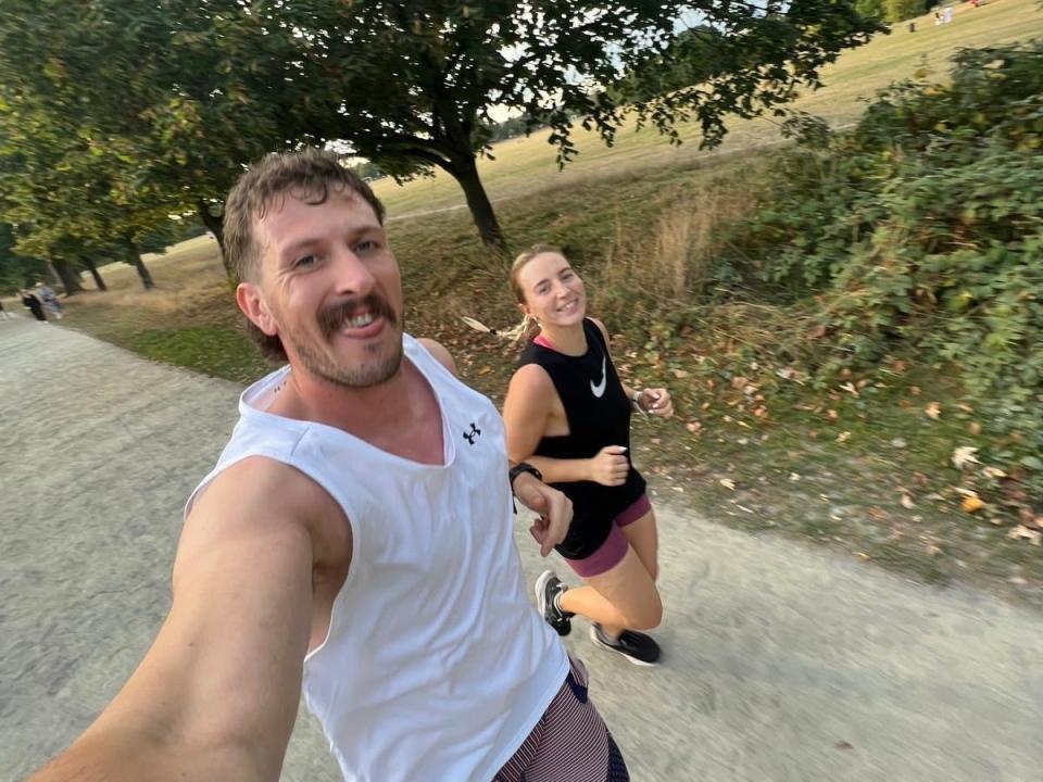 Michael Burton and girlfriend running. - Copyright: Courtesy of Michael Burton