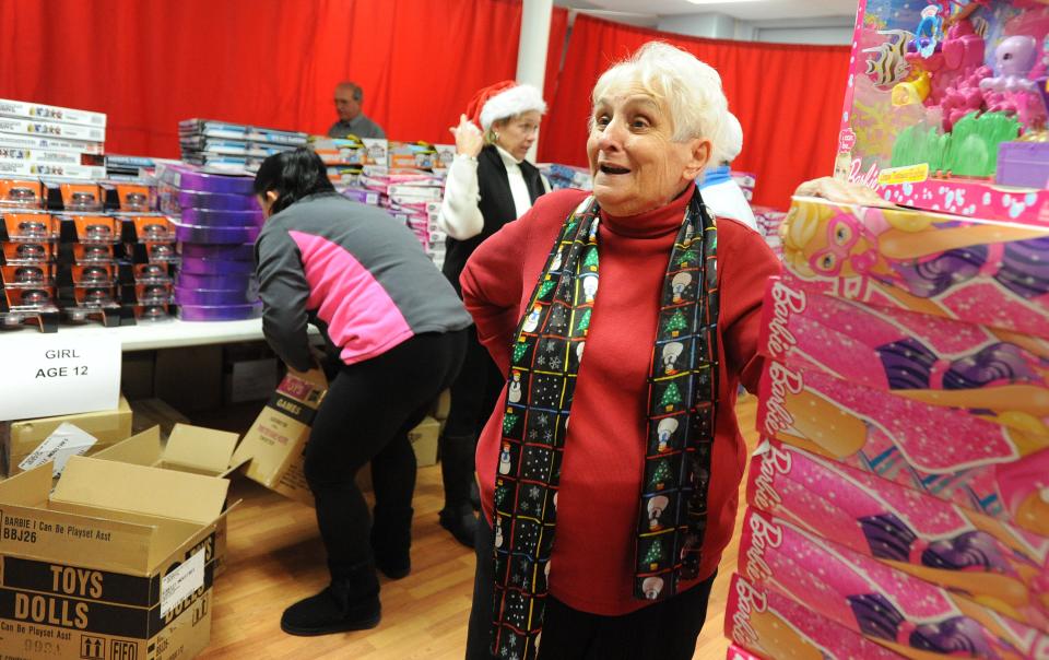 Operation Christmas co-ordinator Barbara Travis ran Operation Christmas giveaway for decades. She and a large group of dedicated volunteers, many of them long-term participants, helped families in need of Christmas gifts served quickly and efficiently.