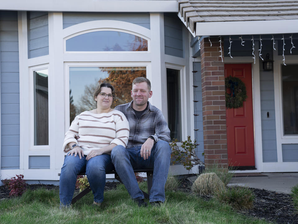 Vickie Franzen and her husband, Jon Crenshaw, bought their home in Roseville, Calif., in 2018. Now they're figuring out how to make it work for their growing family. (Chloe Aftel for The Washington Post)