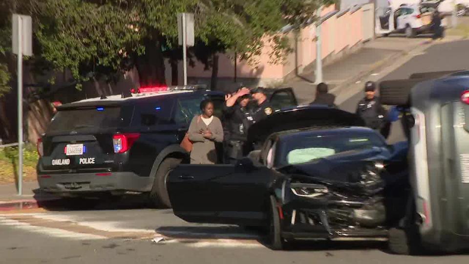 <div>Police swarmed to a neighborhood about a block away from Oakland's Bishop O'Dowd High School on Thursday morning after gunfire was heard piercing the air.</div>